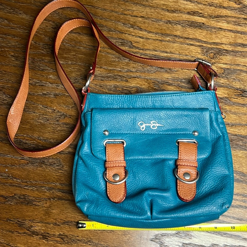 Jessica Simpson Crossbody, turquoise and brown purse, handbag, gorgeous!